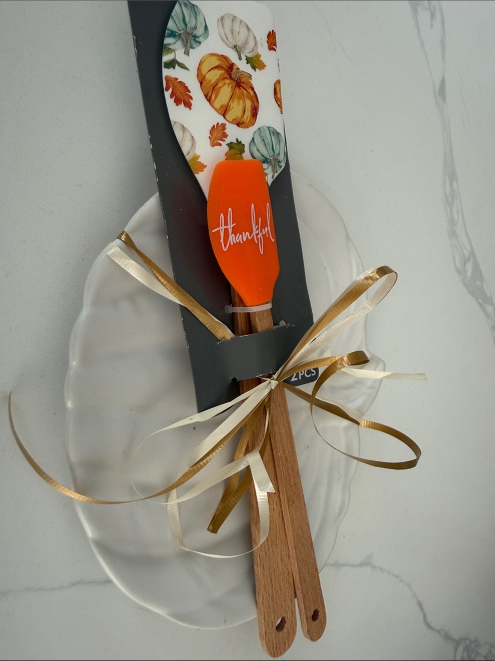 Thankful Pumpkin Silicone Spatula Set - Orange & Multicolor - Picture 2 of 3